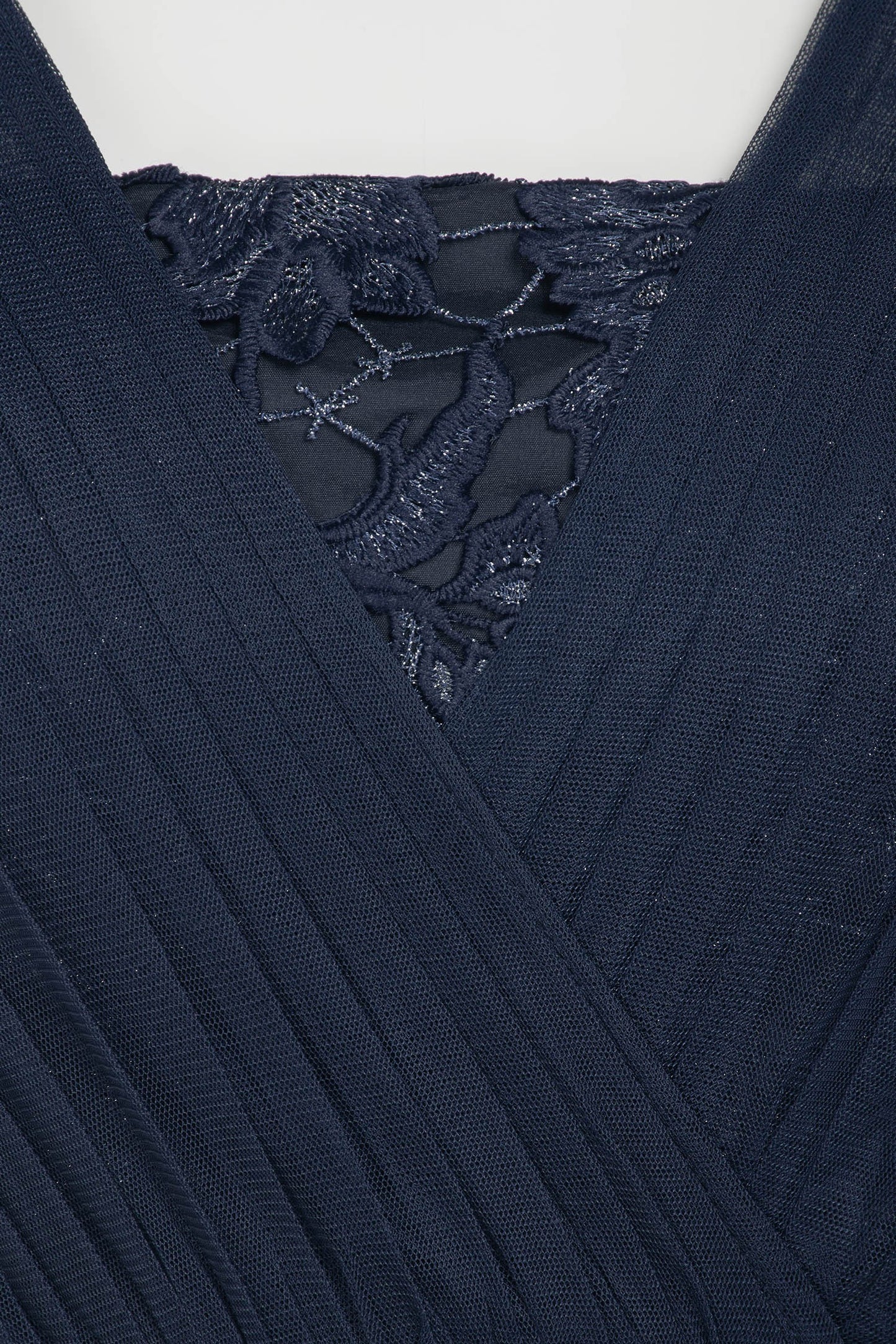 Aidan Mattox Sleeveless Embroidered Mesh Dress