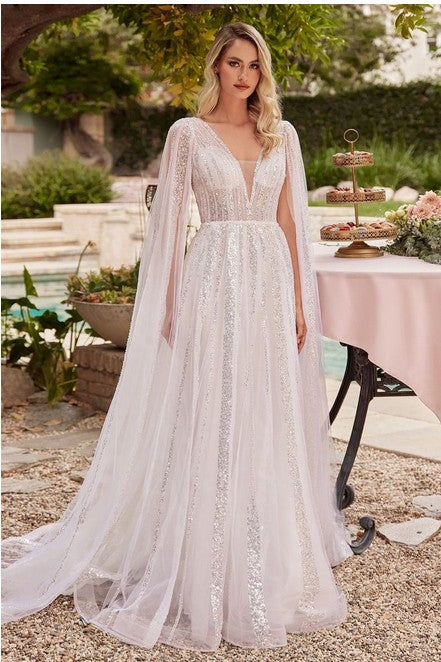 A-Line Bridal Gown with Long Sleeve