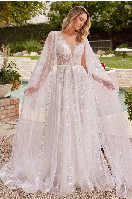 A-Line Bridal Gown with Long Sleeve