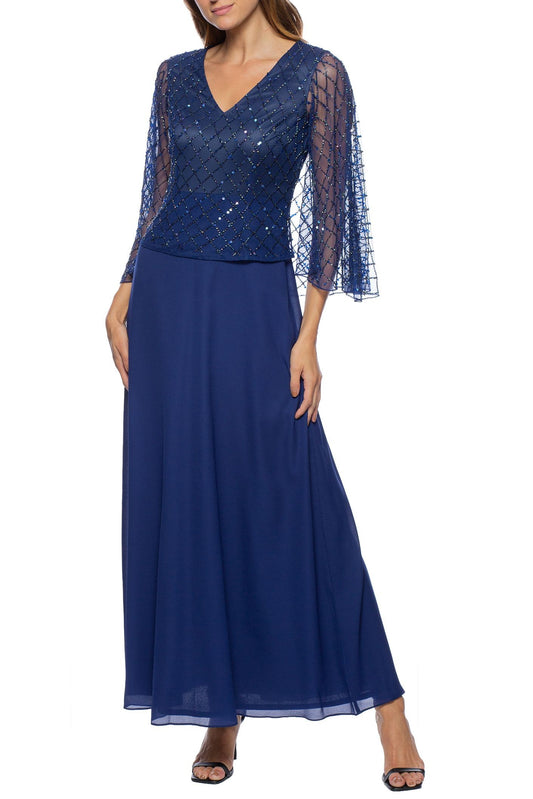 Marina Solid Chiffon Gown