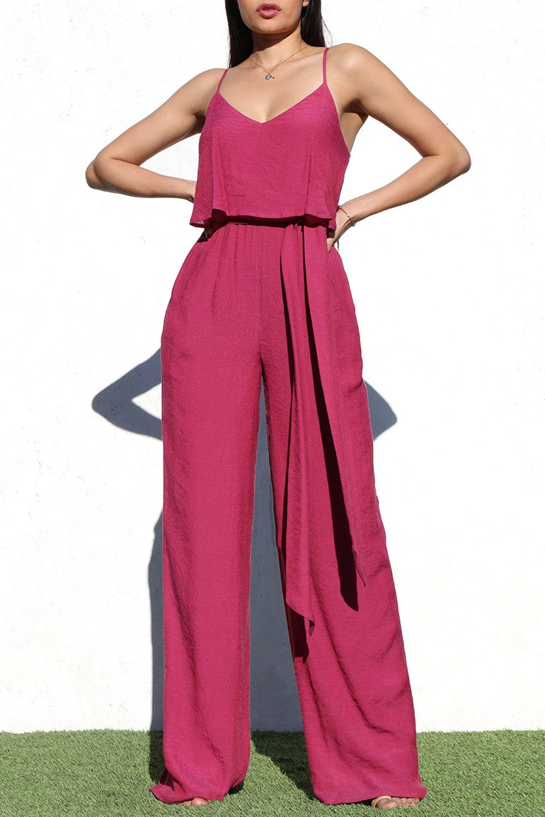 Cami Layered Woven Jumpsuit