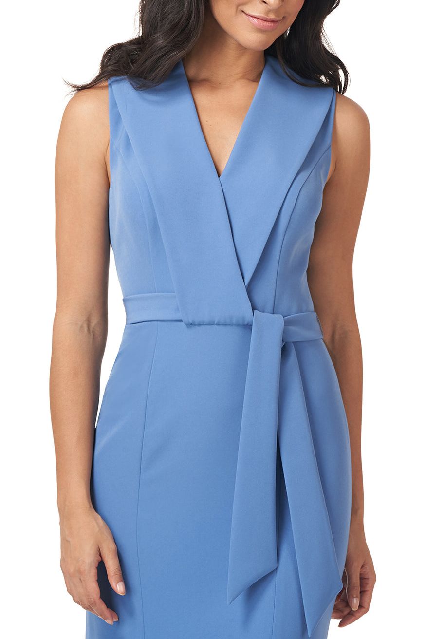 Kay Unger Solid Stretch Crepe Gown