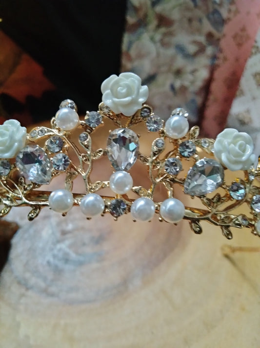 Candace's Rhinestone Crystal Floral Tiara