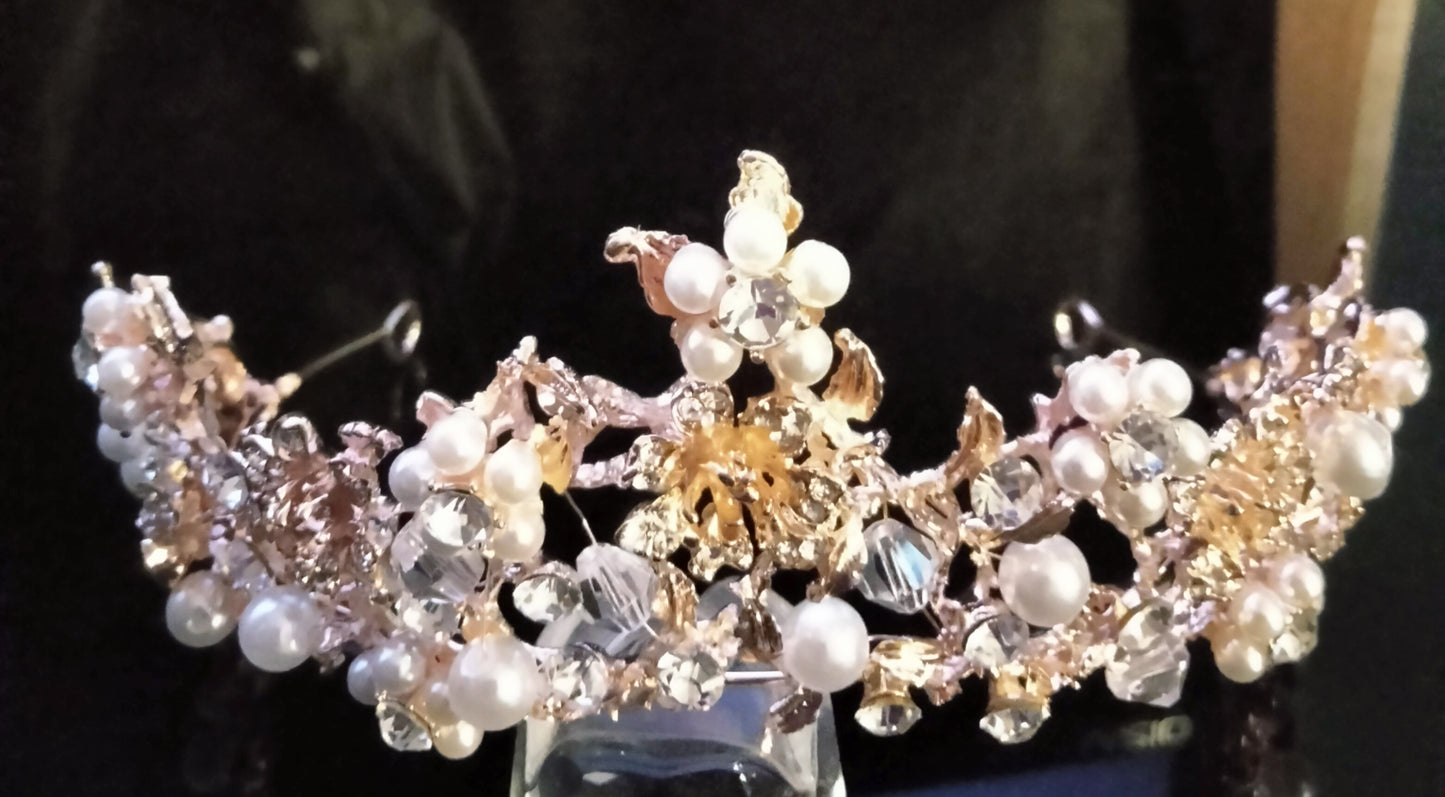 Brylee's crystal & Pearl Tiara