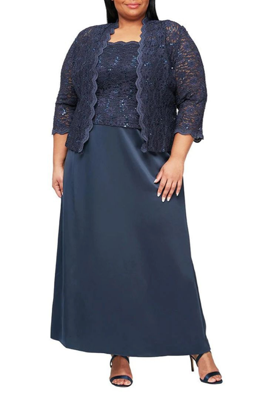 Alex Evenings Lace Top Dress with Jacket