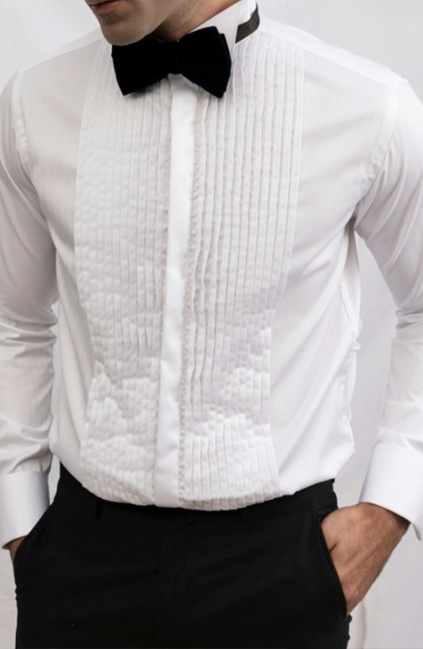 Men Modern Fit Tuxedo Dress Shirt