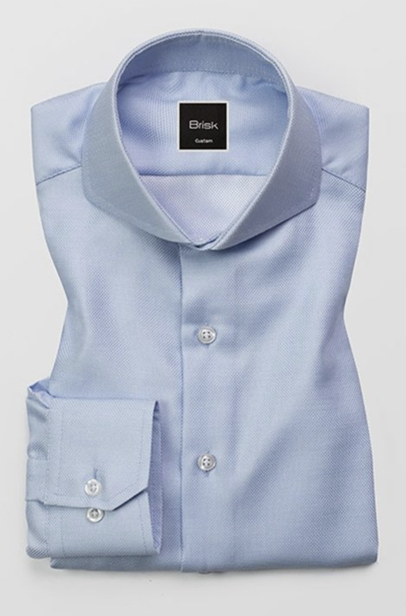 Men Regular Fit Cut Away Extreme Collar Dress Shirt