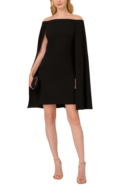 Adrianna Papell Sheath Cape Dress