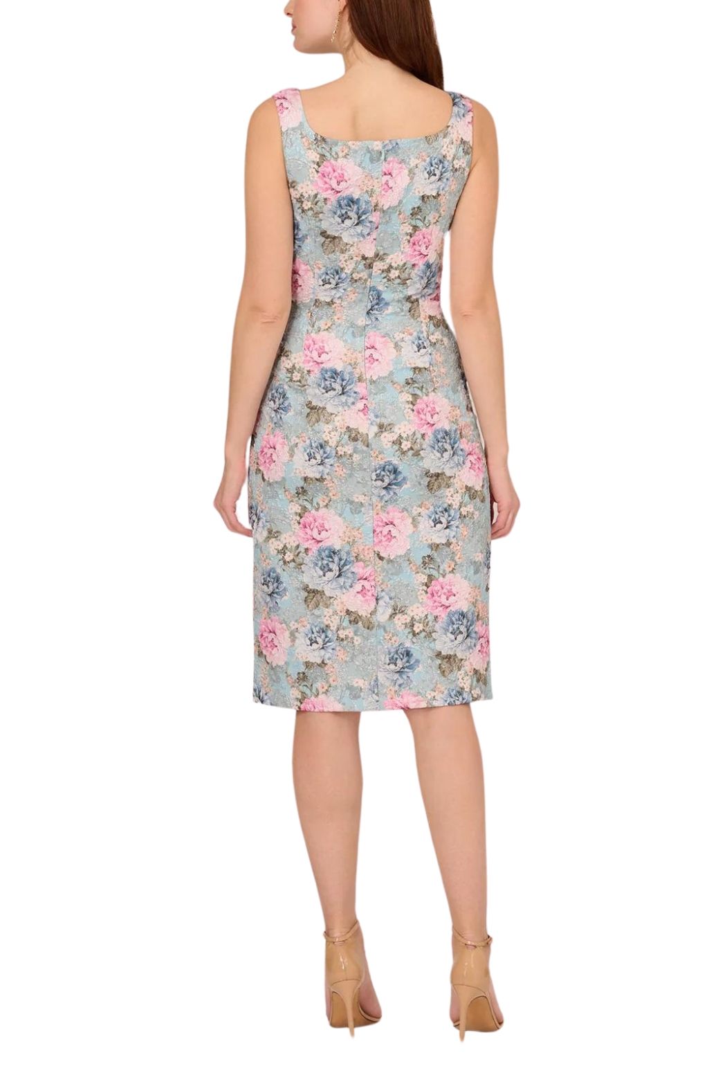 Adrianna Papell Floral Matelasse Sheath Dress