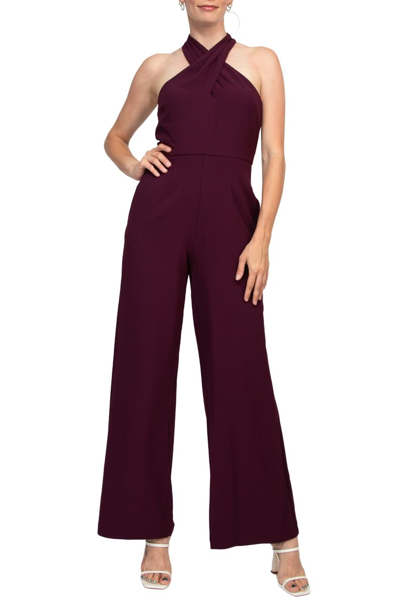 Julia Jordan Crepe Jumpsuit With Pockets