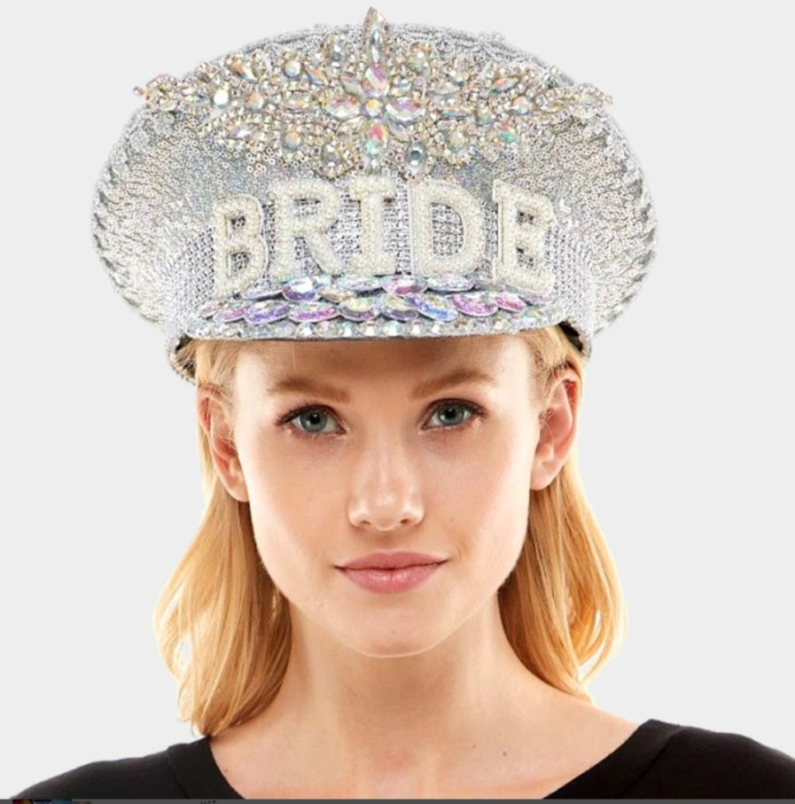"Bride" Sequin Bling Hat