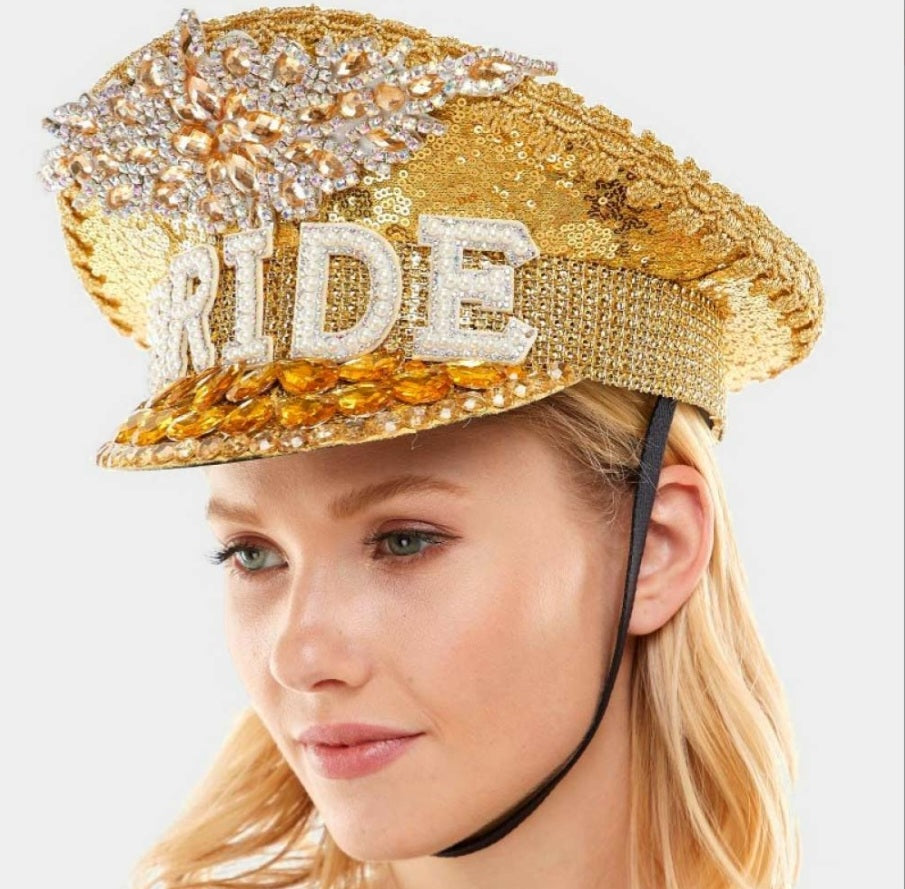 "Bride" Sequin Bling Hat