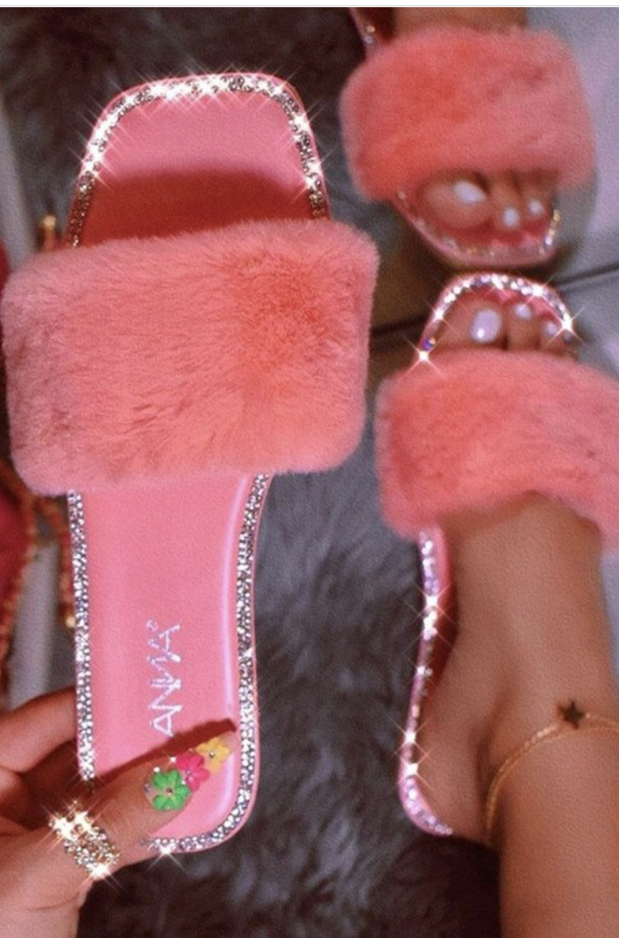 Calithea's Embellished Fur Slipper