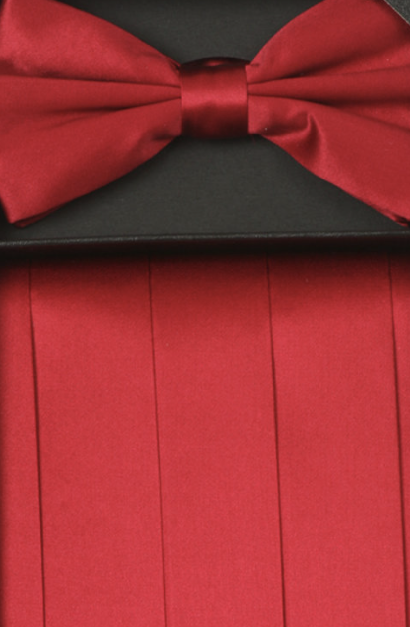 Men's Cummerbund And Bow Tie Set